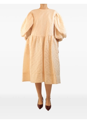 Simone Rocha oversized puff-sleeve midi dress - Neutrals