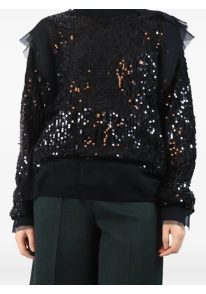 sacai ruffled blouse - Black