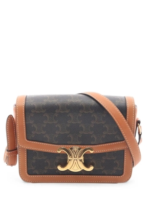 Celine Pre-Owned 2010s Triomphe-detail shoulder bag - Brown