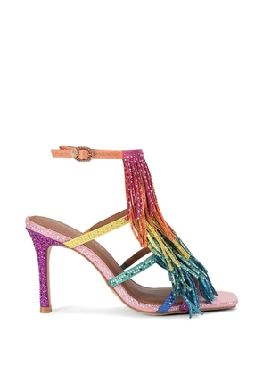 Kurt Geiger London crystal-embellished fringe sandals - Pink