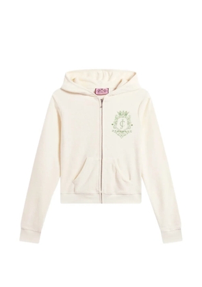 Juicy Couture marshmallow towelling chateau hoodie - White