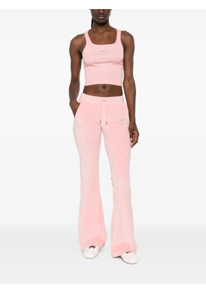 Sporty & Rich Juicy rhinestone-embellished cropped tank top - Pink