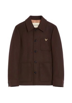 Valentino Garavani wool jacket with VGold - Brown