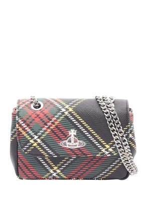 Vivienne Westwood Pre-Owned 2020s plaid chain crossbody bag - Black