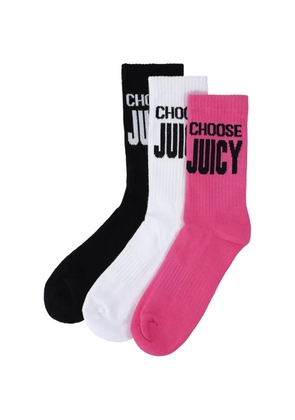 Juicy Couture logo-knit socks (set of three) - Black
