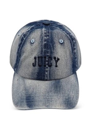 Juicy Couture bleach-wash denim cap - Blue