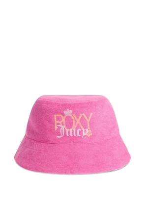 Juicy Couture x Roxy reversible logo-patch bucket hat - Pink