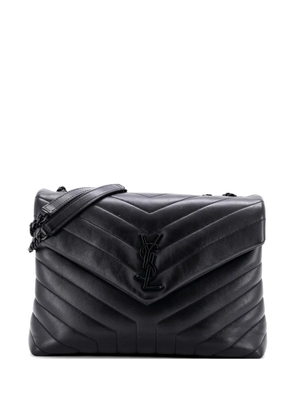 Saint Laurent Pre-Owned Loulou Matelasse Chevron Leather Large shoulder bag - Black