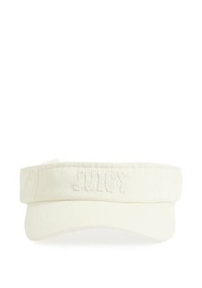 Juicy Couture logo-embroidered denim visor - White