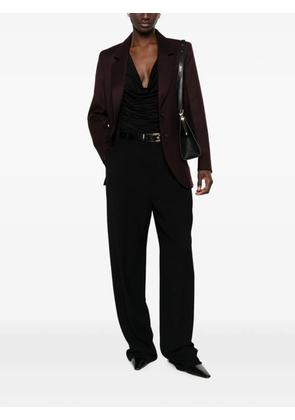 Victoria Beckham single-breasted peak-lapels blazer - Brown