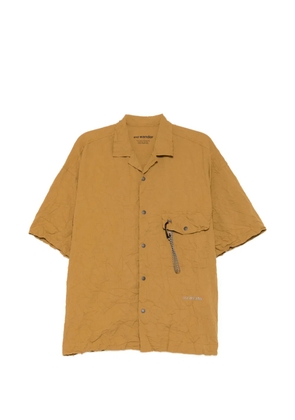 and Wander washer pleated short-sleeve shirt - Yellow
