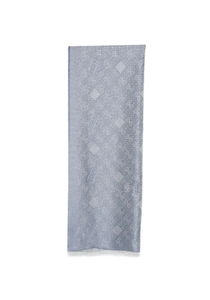 Emporio Armani geometric scarf - Blue
