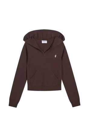 Juicy Couture logo-plaque hoodie - Brown