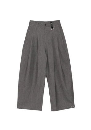 TEAM WANG design pleated wide-leg trousers - Grey