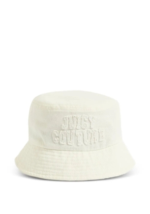 Juicy Couture logo-embroidered denim bucket hat - White