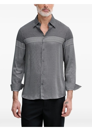 Armani Exchange geometric-pattern long-sleeve shirt - Grey