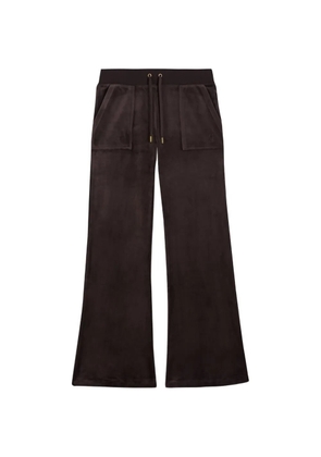 Juicy Couture flare-leg velour-texture track pants - Brown