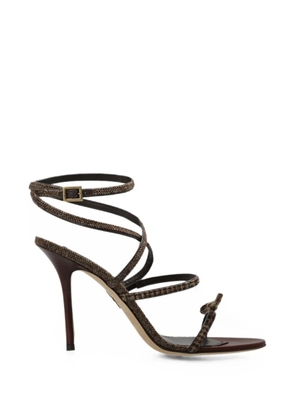DSQUARED2 Classic Check bow-detail sandals - Brown