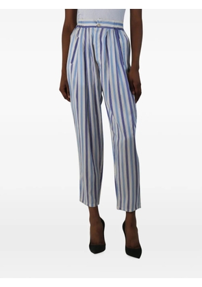 Thierry Colson striped pleated trousers - Blue