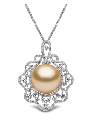 Yoko London 18kt white gold South Sea-pearl and diamond pendant - Silver
