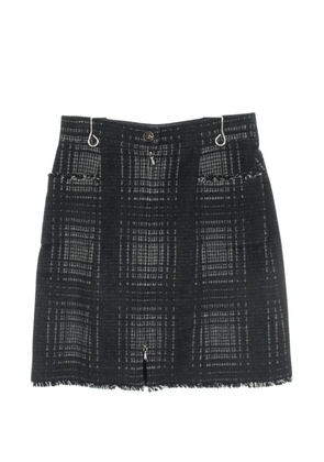 CHANEL Pre-Owned 1986-1988 Coco Mark tweed mini skirt - Black
