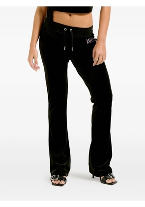 Juicy Couture Diamanté Impact velour track pants - Black