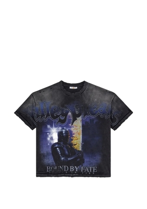 Vale graphic-print distressed-effect T-shirt - Black