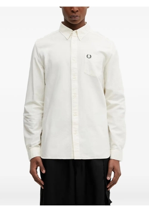 Fred Perry logo-embroidered shirt - Neutrals