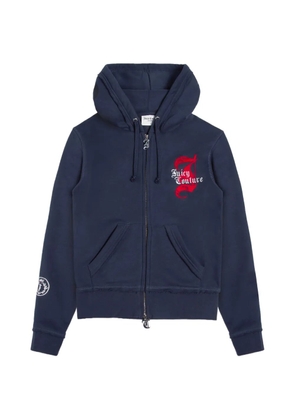 Juicy Couture logo-embroidered zip-up hoodie - Blue