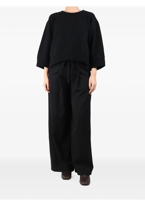 Geoffrey B. Small pleated wide-leg trousers - Black