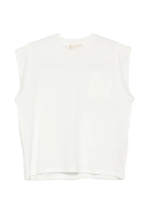MOMONÌ chest-pocket cap-sleeve T-shirt - White