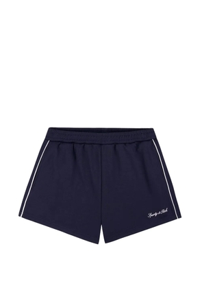 Sporty & Rich logo-print mini shorts - Blue