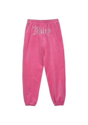 Juicy Couture diamanté velour track pants - Pink