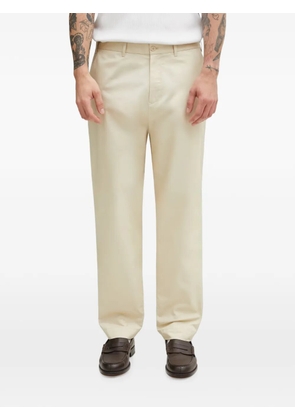 Fred Perry logo-embroidered straight-leg trousers - Neutrals