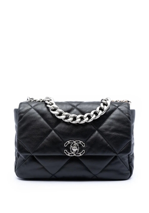 CHANEL Pre-Owned 2021-2026 Large Lambskin 19 Flap satchel - Black