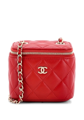 CHANEL Pre-Owned Classic Vanity Case with Chain Quilted Lambskin Mini crossbody bag - Red