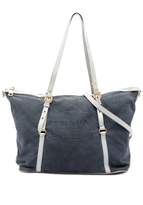 Prada Pre-Owned 2010-2026 Canvas Canapa Logo satchel - Blue