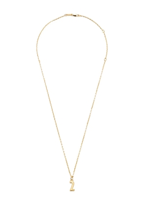 AMI Paris hammered number pendant necklace - Gold