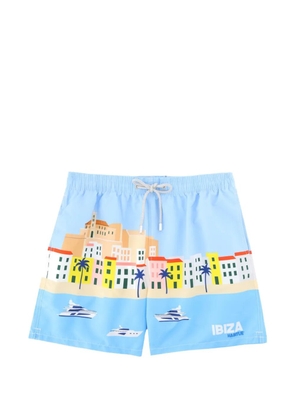 MC2 Saint Barth Ibiza graphic-print swim shorts - Blue