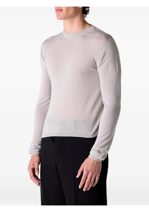 Rick Owens fine-knit cropped sweatshirt - Neutrals