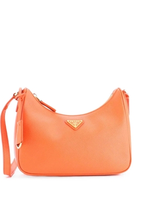 Prada Pre-Owned Re-Edition Hobo Saffiano Leather Mini shoulder bag - Orange