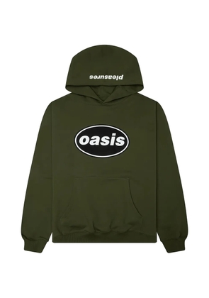 Pleasures logo-patch hoodie - Green