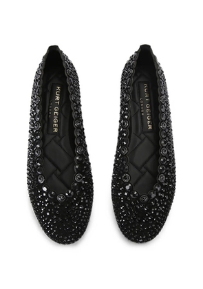 Kurt Geiger London jewel perforated ballet flats - Black
