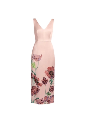 ERDEM floral-print pencil midi dress - Pink
