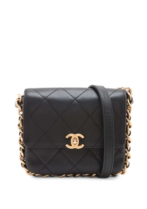 CHANEL Pre-Owned 2021-2026 Small Quilted Calfskin Framing Chain Flap crossbody bag - Black