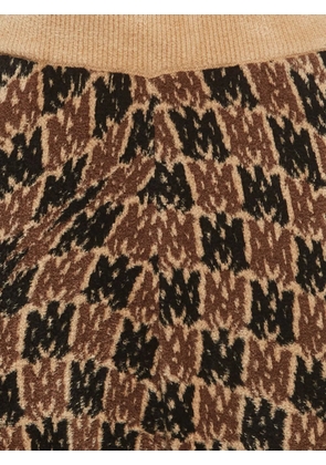AMIRI jacquard-knit flared trousers - Brown