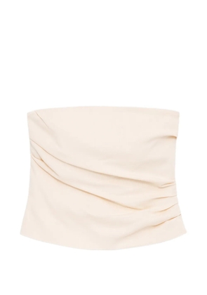 ANINE BING Tyla gathered top - Neutrals