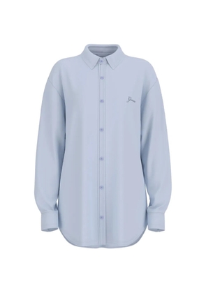 GUESS USA logo-embroidered shirt - Blue