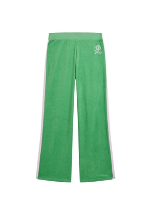 Juicy Couture logo-embroidery terry track pants - Green