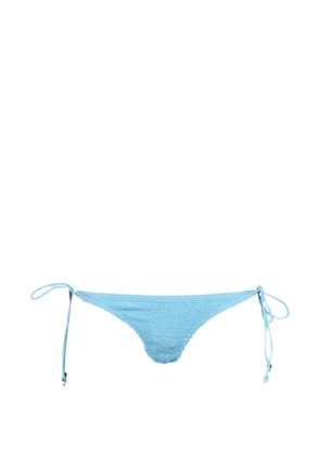 Bond-eye beaded tie-side bikini bottoms - Blue